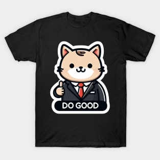 DO GOOD Cat Office Worker T-Shirt